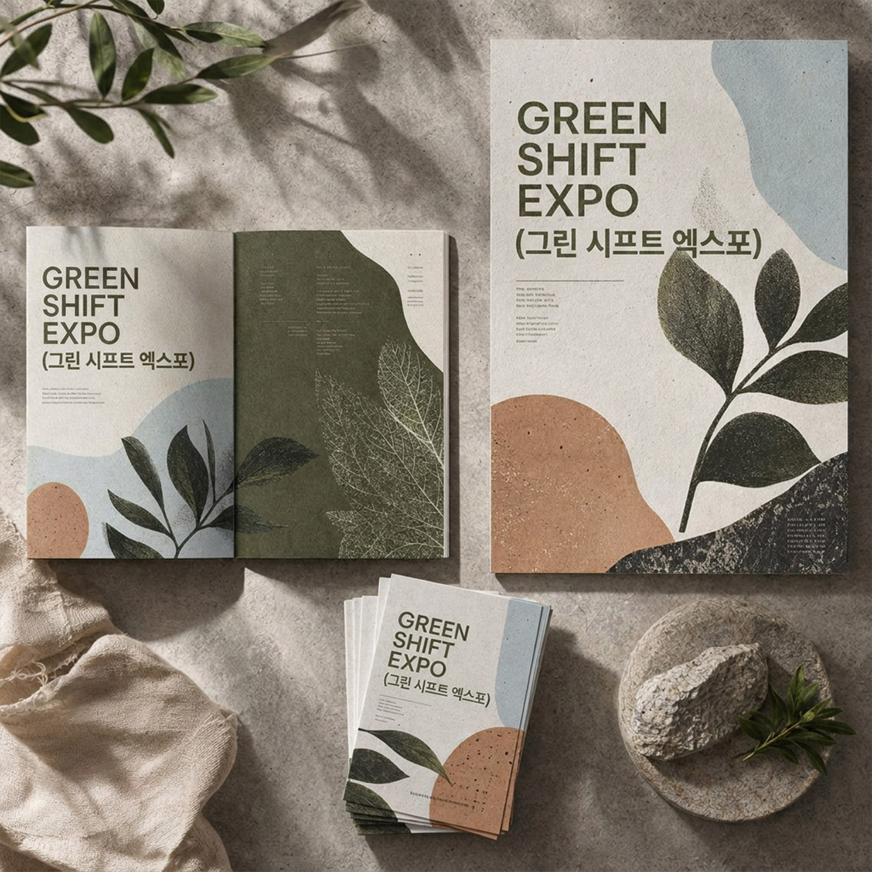 Green Shift Expo leaflet mockup