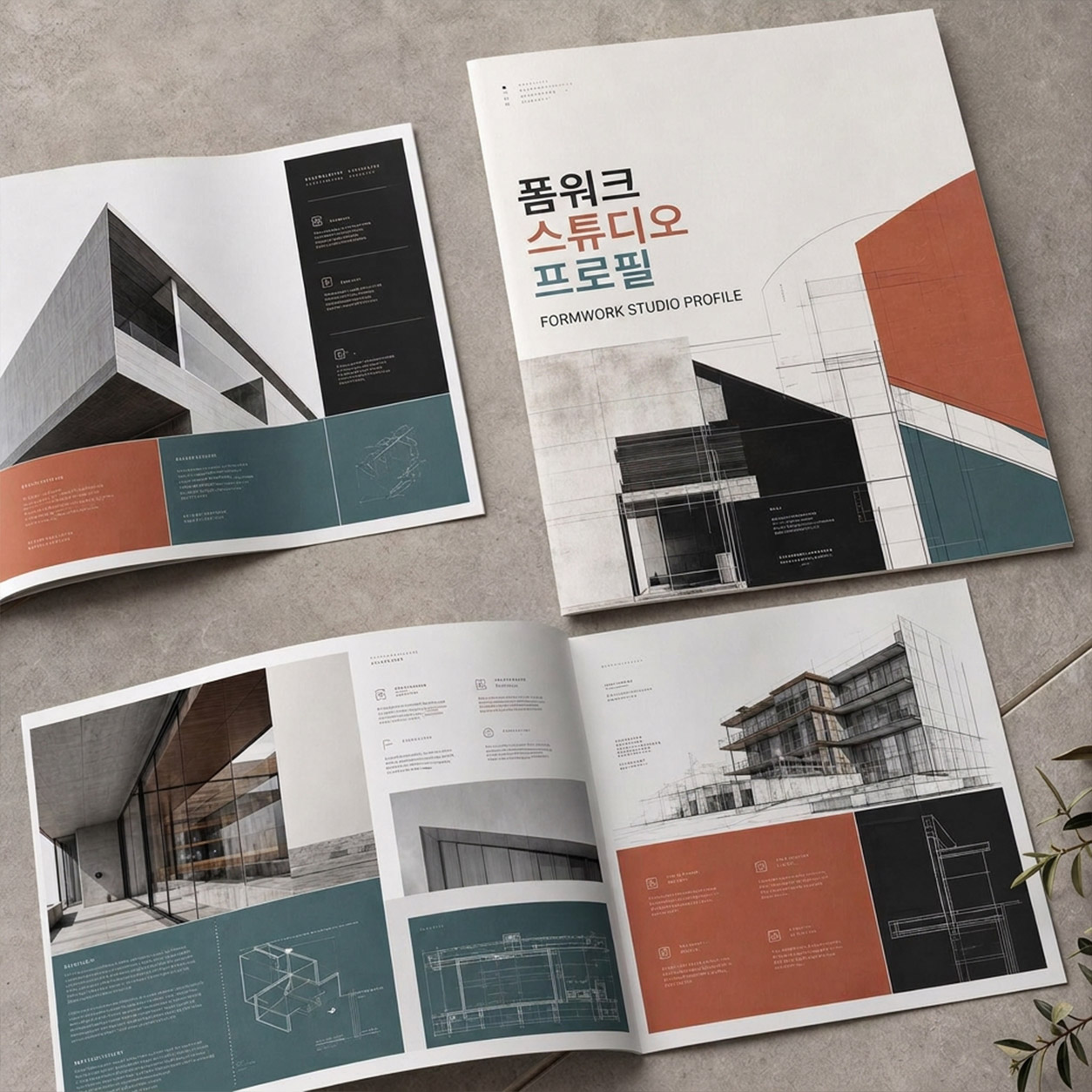 Formwork Studio Profile brochure mockup