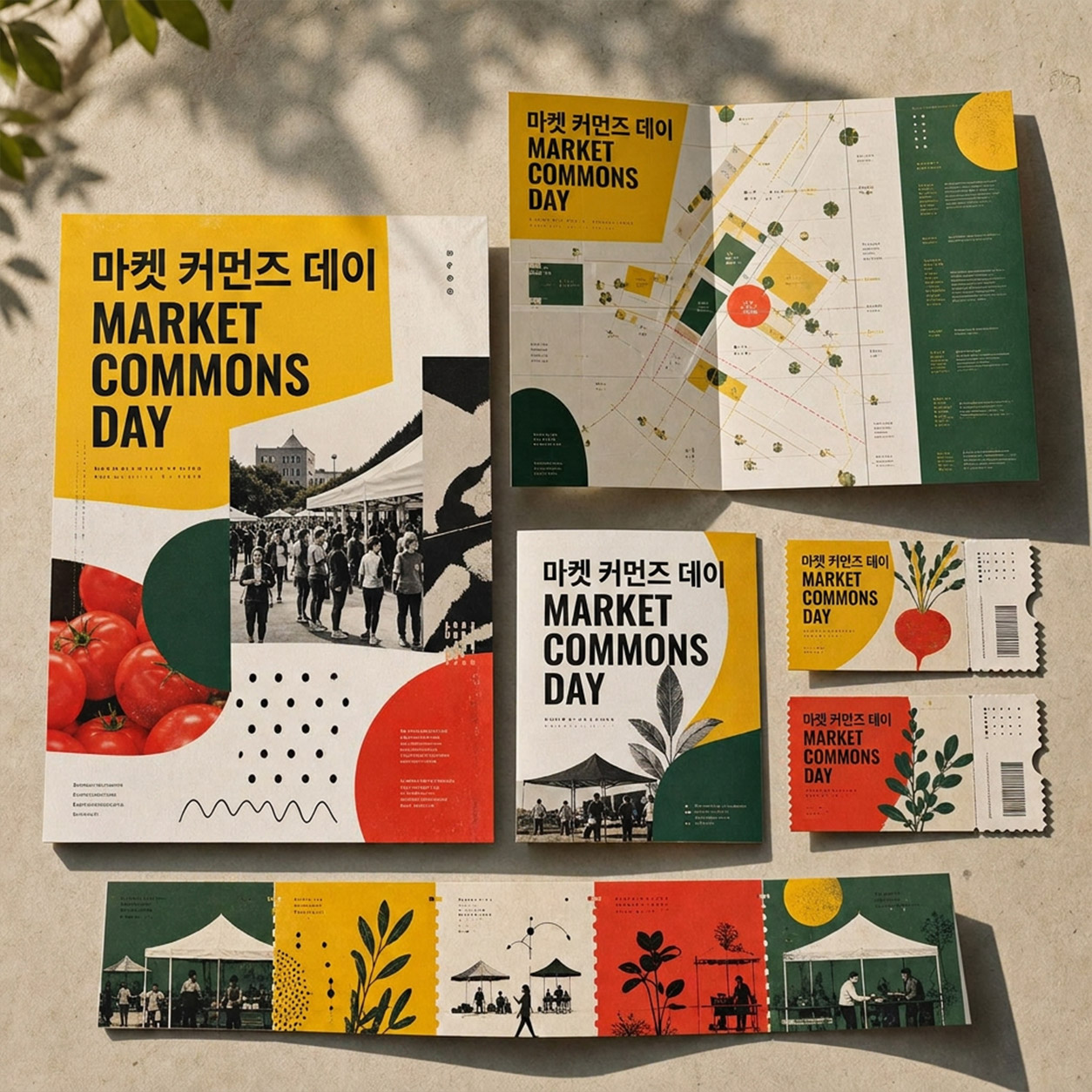 Market Commons Day leaflet mockup
